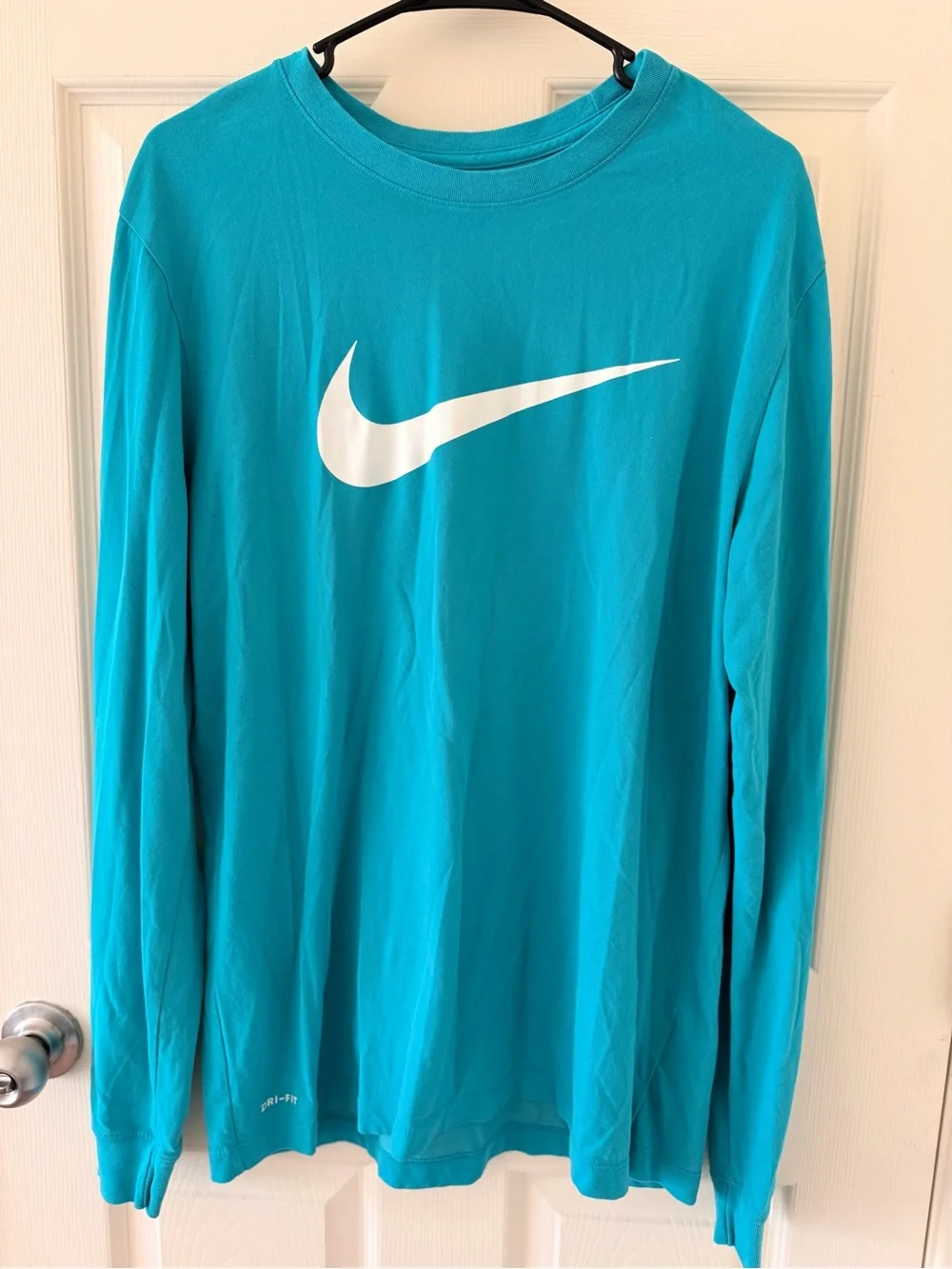 Nike Teal Dri-FIT Short Sleeve Tee with White Swoosh